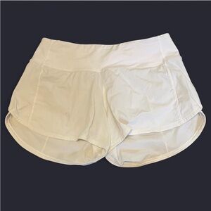 Women's White Lululemon Athletic Shorts